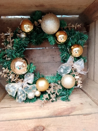 Christmas Gold Wreath 50cm