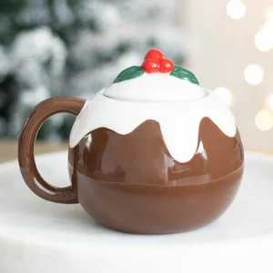 Christmas pudding shaped mug