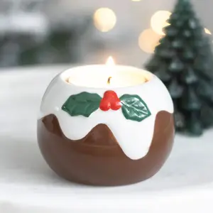 Christmas Pudding tealight holder