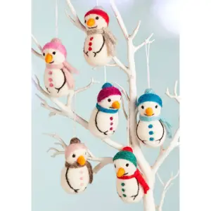 Felt Snowmen with Hat & Scarf